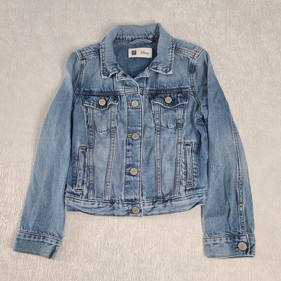 Gap Kids Disney jacket denim blue Size Medium (8-9) Embroidered Mickey mouse - Picture 3 of 8